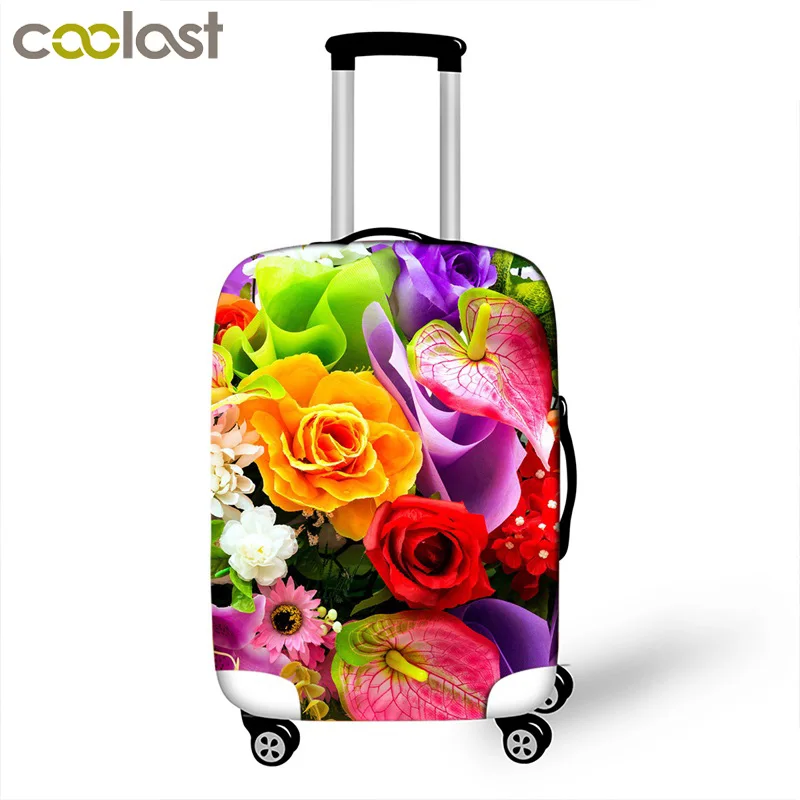 Красивые цветы, багажные Защитные чехлы для путешествий от 18 до 32 дюймов, чехол для чемодана, эластичный чехол для защиты от пыли, Чехол для багажа - Цвет: pxth13
