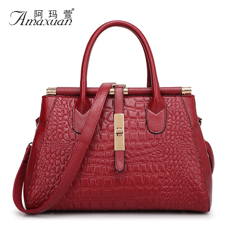 

2015 New Alligator Pattern Women PU Leather Handbag Vintage Women Shoulder Bag Messenger Bag High Quality Women Tote BolsaBH1153