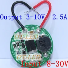 Input 3.7V~30V 27mm Driver For Cree LED 1~3PCS 10W XML T6/U2 XM-L2/U2 flashlight 12V/24V Battery Car light