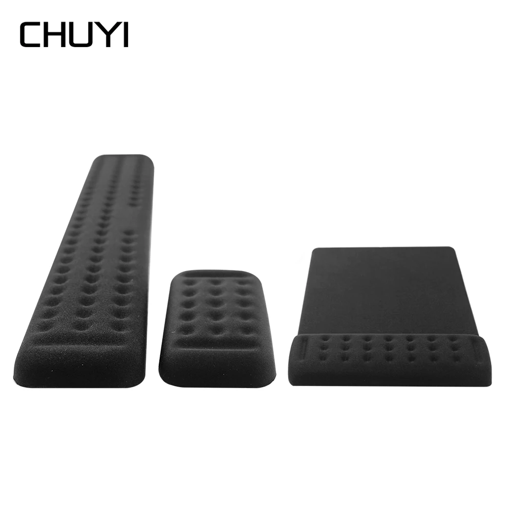 

CHUYI Memory Foam Gaming Mouse Pad Gel Wrist Rest Langer Keyboard Pad Wrist Rest Mouse Mat For Computer Laptop