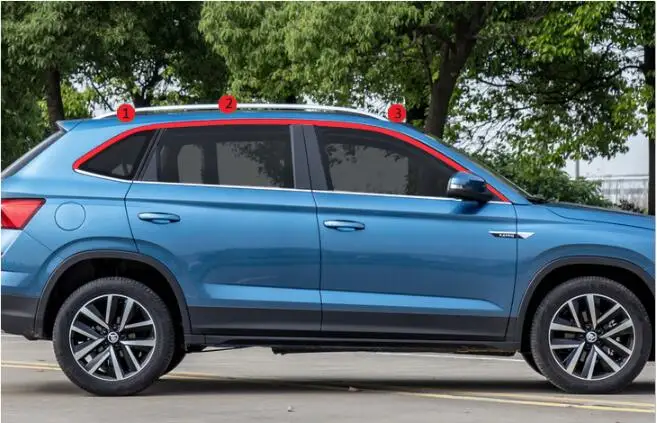 Высокое качество нержавеющая сталь автомобиль полное окно украшения полоски накладка 3-14 шт./компл. подходит для Skoda KAMIQ - Цвет: 6pcs