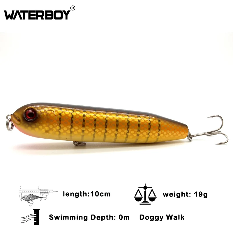 WATERBOY Fat Dog Walking Pencil Swim Bait 10cm19g Floating Topwater