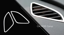Para Audi Q3 2012 2013 2014 2015 2016 2017 ABS Mate salida De Aire de Salida Superior Interior Ajuste de La Cubierta 2 unids Car Styling accesorios!
