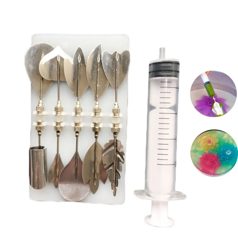 

1 Set Nozzle Syringe Pastry Tools Jelly Pudding Cake Jello Art Gelatin Tools Piping Tips Russian Nozzles Cake Decorating Tools