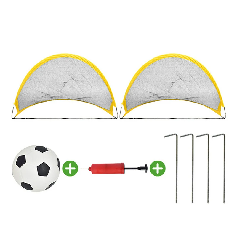 Новые 2 шт. футбольные ворота с сеткой набор складной тренировочный гол защитная сетка для детей домашние детские игрушки, игры на открытом