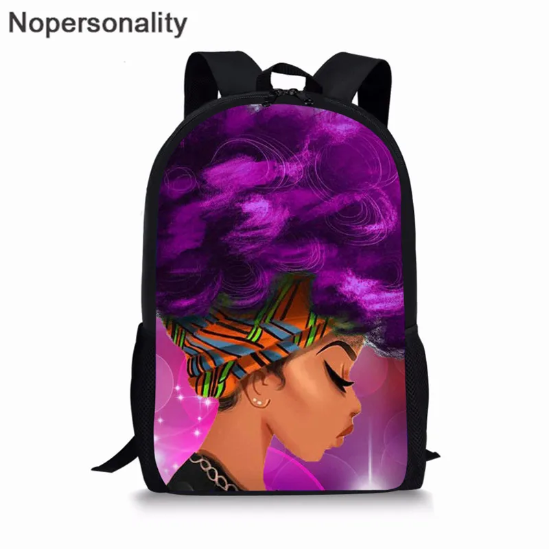 Школьный рюкзак для девочек, школьная сумка для детей, черная африканская Наплечная Сумка для девочек, портфель для подростков - Цвет: Z5011C