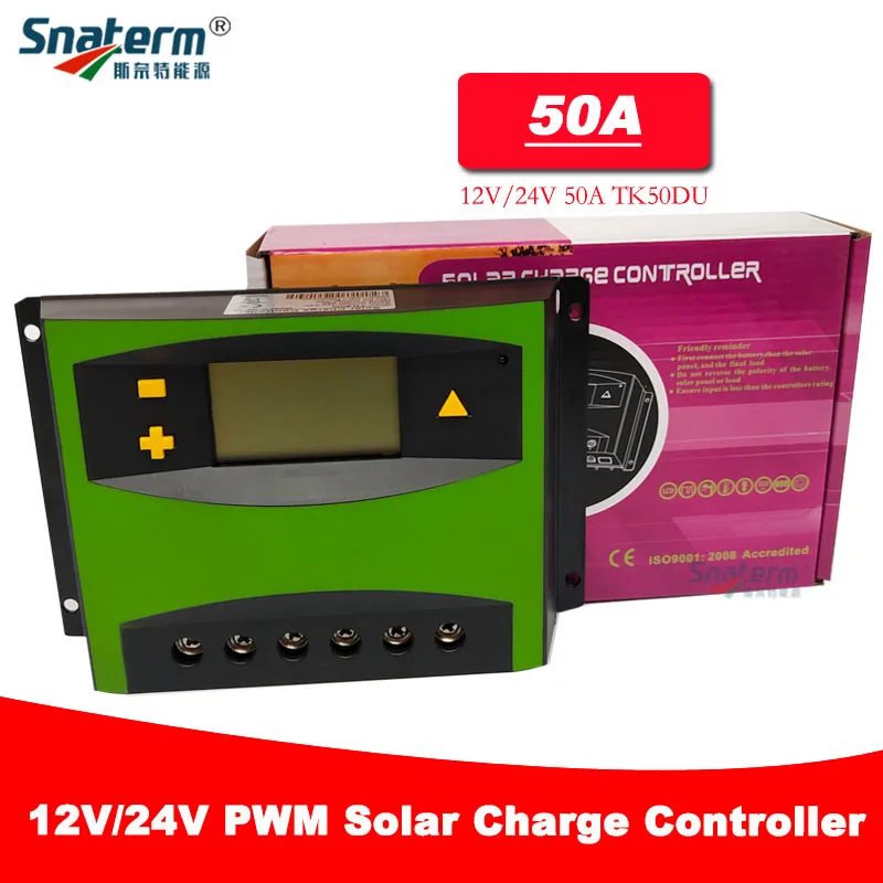 60A/50A 12В 24В Авто LCD Солнечный PV Контроллер заряда регуляторы TK50DU/TK60DU Солнечная