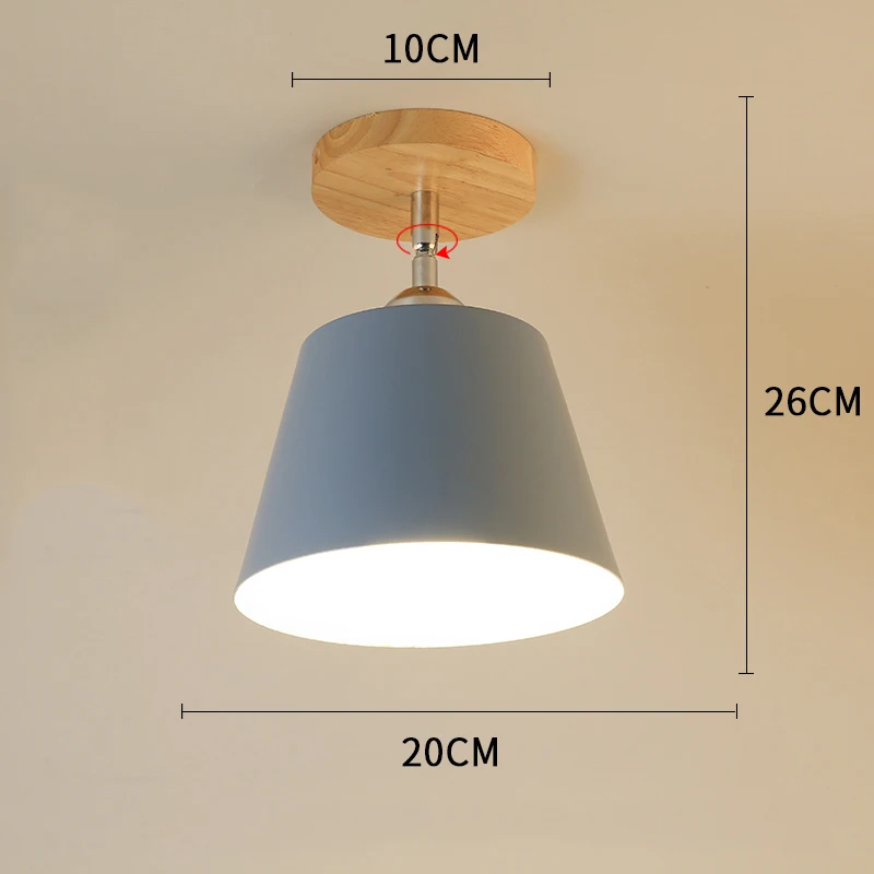 Светодиодный потолочный светильник, современный деревянный потолочный светильник, винтажный плафон, лампа для гостиной, цветная, E27, плафон, Lamparas Techo Deckenleuchten - Цвет корпуса: Type 4 no bulb