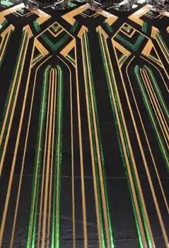 

unique embroidery sequins mesh S-51910 tulle lace fabric for evening dress