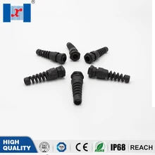 10pcs IP68 Waterproof PG7 Cable Gland Connector Plastic Flex Spiral Strain Relief Protector For 3-6.5mm Wire Thread pg7 black nylon waterproof strain relief cord grip cable gland 3 5 6 mm 50pcs