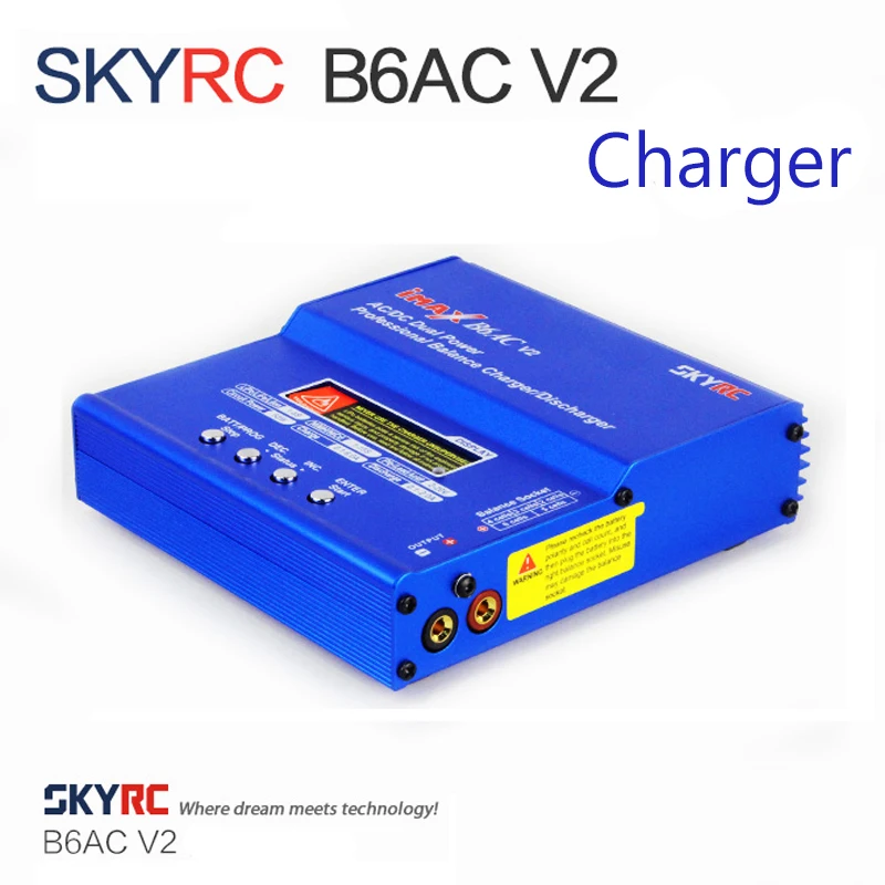 

Original SKYRC iMAX B6AC V2 Charger 50W Lipo Battery Balance Charger RC Discharger Helicopter Quadcopter Drone Battery Charger
