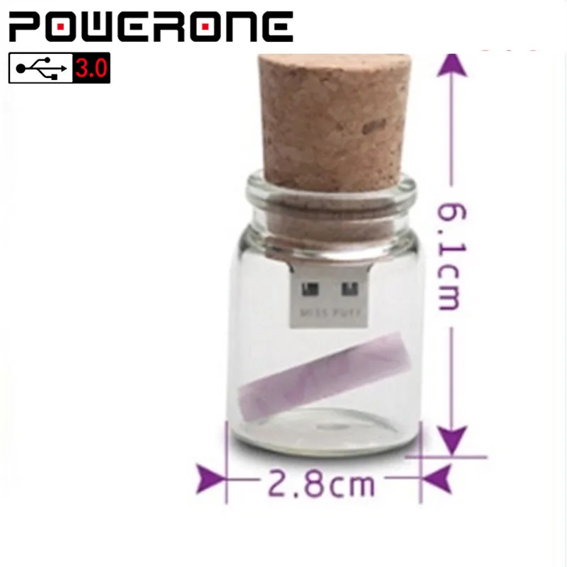 POWERONE USB 3,0 новая плавающая бутылка Флешка 4 ГБ 8 ГБ 16 ГБ 32 ГБ 64 ГБ желанные пробки для бутылок usb флеш-накопитель карта памяти свадебный подарок