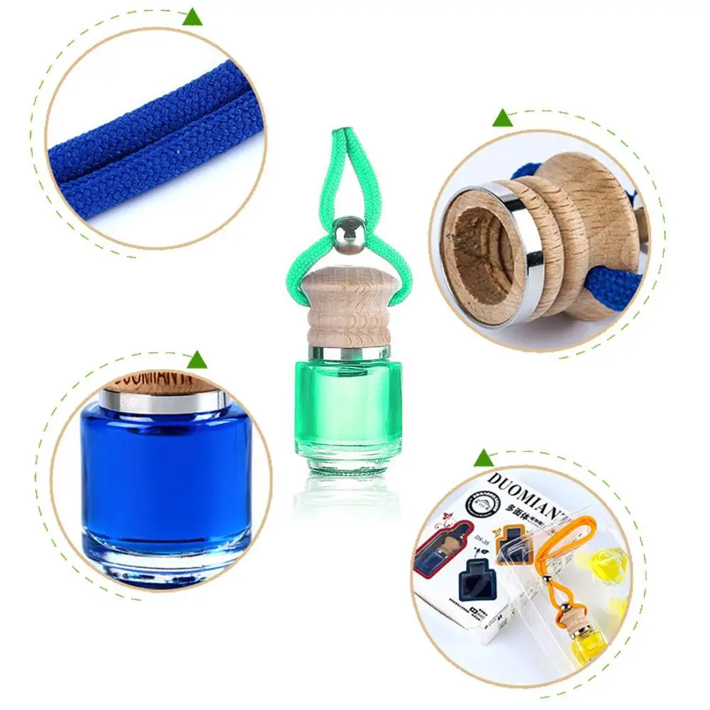 Universal 3PCS 10ml/pcs Car Perfume Oil Pendant Aromatherapy Scented Car Air Freshener Interior Accessory