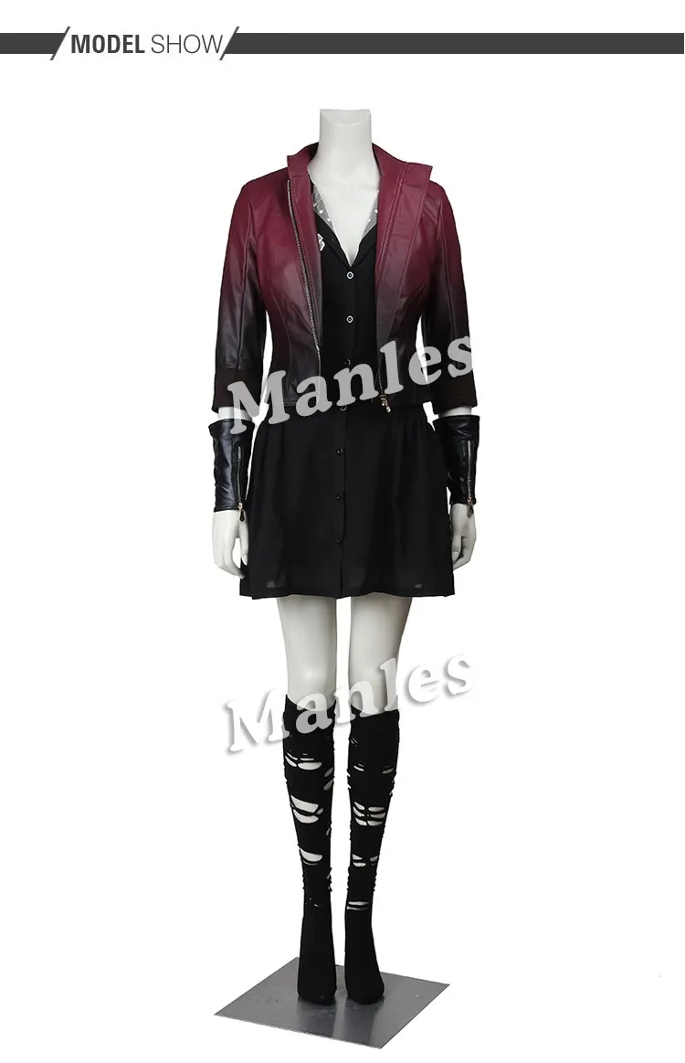 Scarlet Witch Wanda Maximoff Cosplay Costume The Avengers Cosplay Clothing Superhero Sexy Dress Outfit Halloween Party for Women