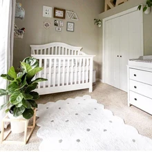 Коврик для новорожденных в скандинавском стиле, хлопковый коврик для маленьких детей, толстая игрушка, квадратный коврик для игр, детская игрушка