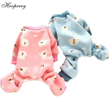 

Cute Bear Dog Pajamas Leisure Overalls for Dogs Soft Velvet Dog Jumpsuit for Small Dogs Chihuahua Winter Warm Pet Clothes 20E