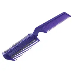 Металлическое лезвие бритва пластиковая расческа Резак Триммер фиолетовая щетка для волос Расческа аксессуары для укладки инструменты