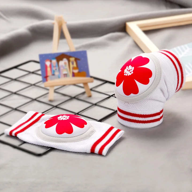 

2019 Protective Sports Elastic Mesh Children's Kneepads Stepped Crawling Cotton Baby Kneepads Anti-falling Baby Elbow Knees