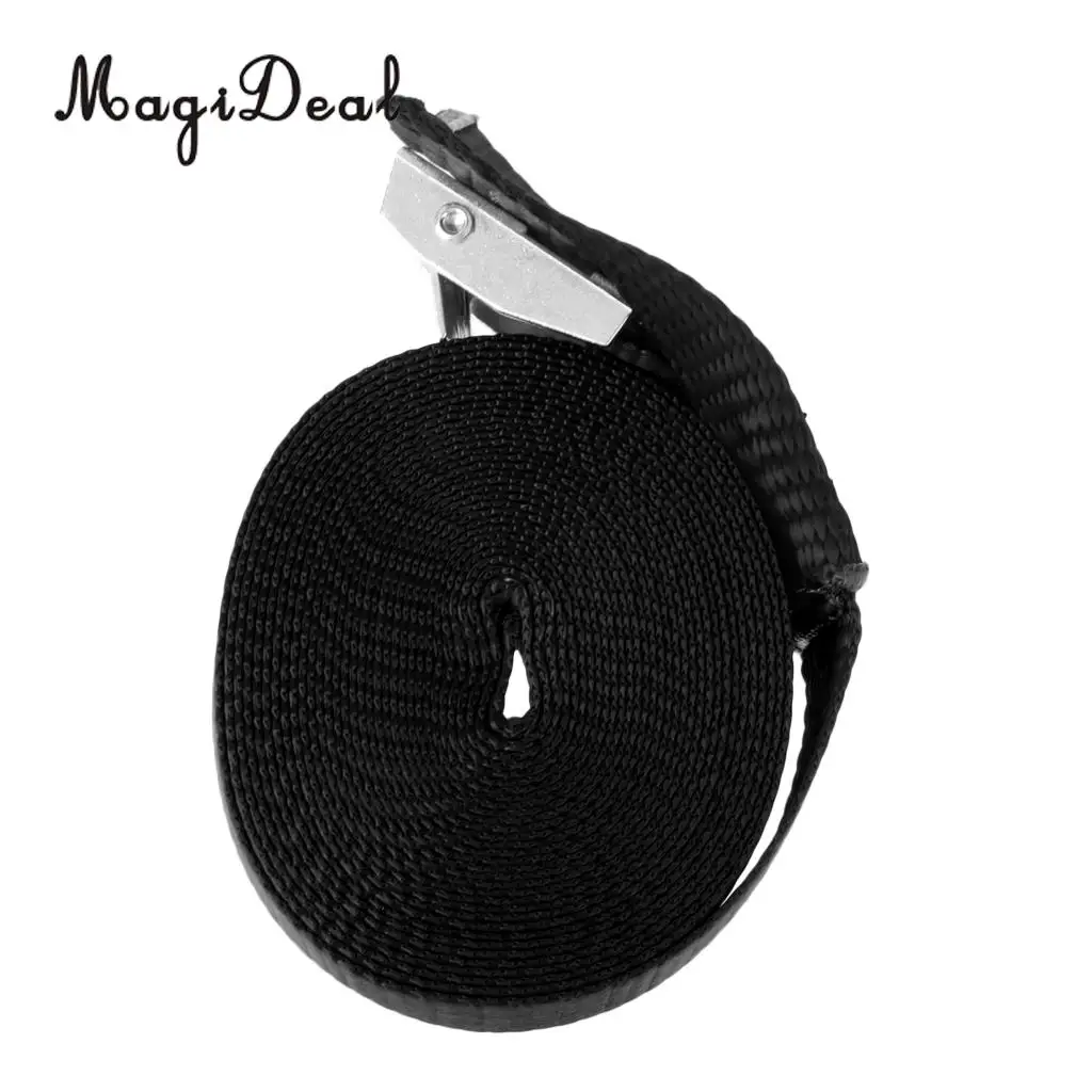 MagiDeal SUP 300cm 25mm Kayak Canoe Tie Down Strap Pack Lash Belt Metal Buckle for Dinghy Surfing Rafting Surfboard Accessory