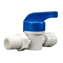 Равный прямой G1/4(резьба 12,5 мм/размер трубы 6,5 мм) трубчатый шаровой клапан Swicth быстрое соединение RO воды аквариум осмоса системы