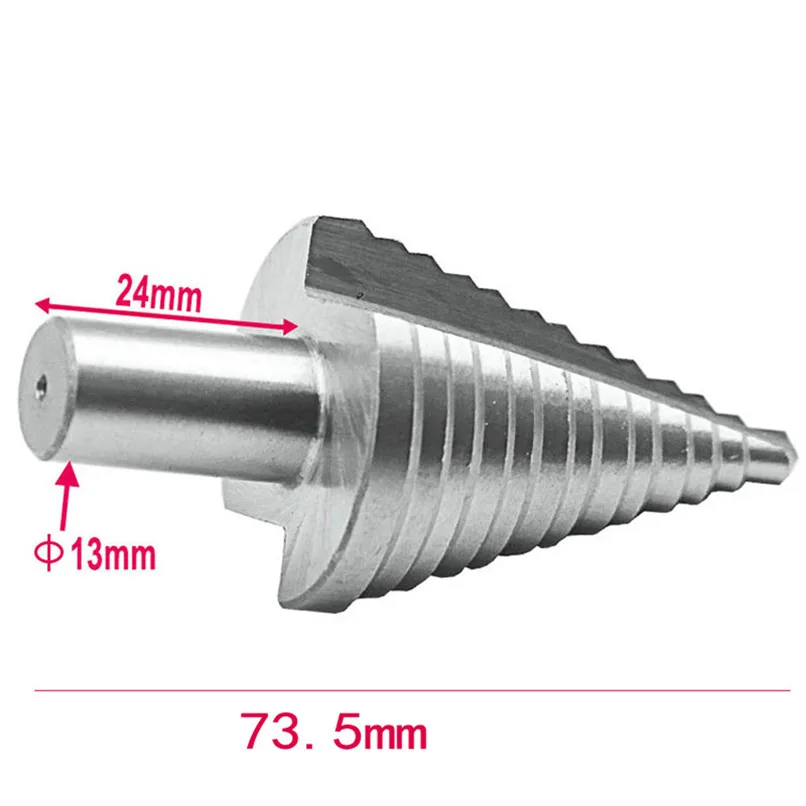 Home DIY Tool High Speed Steel Triangular Shank Straight Groove Pagoda Reaming Drill Bits 5-35mm pagoda drill #2f21 (9)