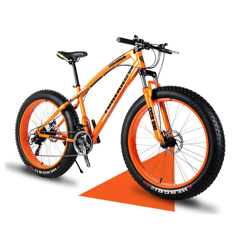 Bike Variable Speed Bicycle 40 Knife Off-road Beach Snow Mountain Bike 4.0 Big Tyre Wide Tyre 24 Inches Bicycle Adults 27 Speed