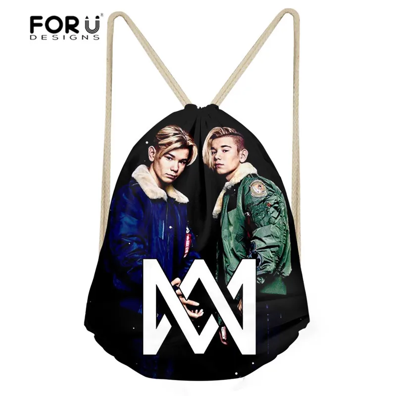 

FORUDESIGNS Marcus And Martinus Printing Drawstring Bag Children Backpacks for Teenager Boys Small Storage Bags Daily Backpack