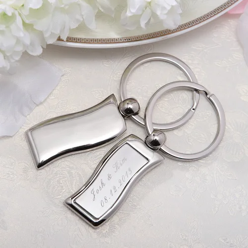 Personalized Metal Keychains (Set Of 4)in Party Favors from Home & Garden on