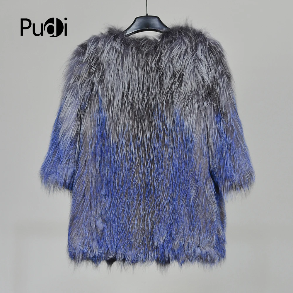 Ct808 De Fox Couleur Nouvelles Chaud Une Manteau Hiver Femmes Knit Gradient Vestes Manteaux Pudi Mode Véritable Qualité 2018 Fourrure Chandails oErCxdBWeQ