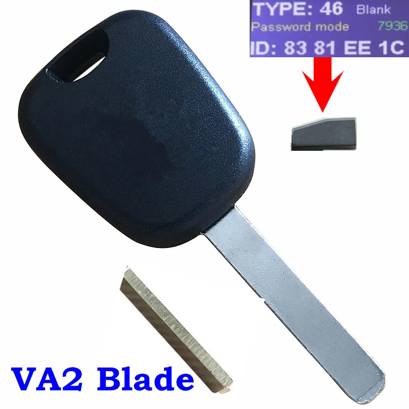 Ключ транспондер для Peugeot 206 306 (VA2 Blade) с чипом ID46 PCF7936 Citroen чистый ключ|Ключ от авто| |