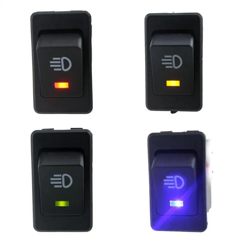 5Pcs Universal 4Pin 12V 35A Car Fog Light Rocker Switch LED Dash Lamp Switch Set 5Pcs Universal 4Pin 12V 35A Car Fog Light Rocker Switch LED Dash Lamp Switch Set