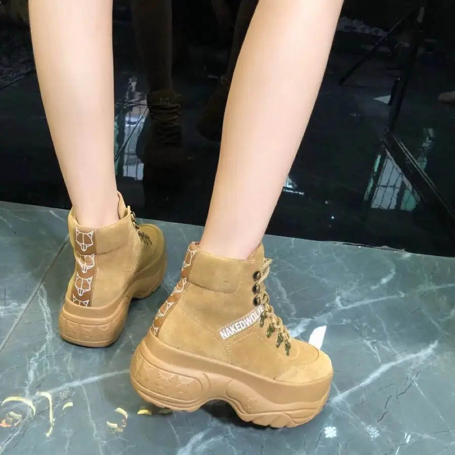 Женские белые кроссовки с высоким берцем из натуральной кожи; Новинка 2019 года; брендовые дизайнерские модные кроссовки; женская обувь для