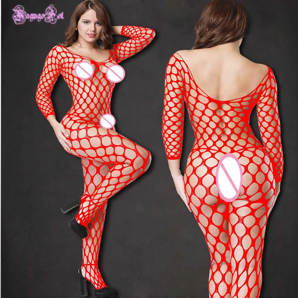 

Sexy Honey Comb Fishnet Crotchless Bodystocking Catsuit SCARLET Seduction Lingerie Babydoll Women Underwear Costumes Jumpsuit