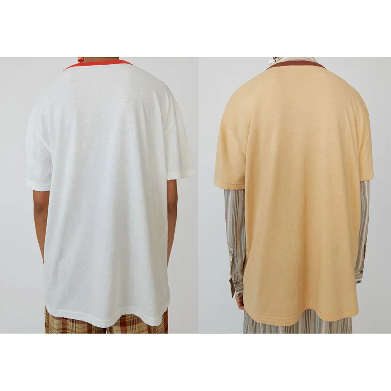 

Worsted Natural Knot Fabric Tide Hundred Loose T-shirt 19 O-Neck Short Woman Clothes Shirt Women