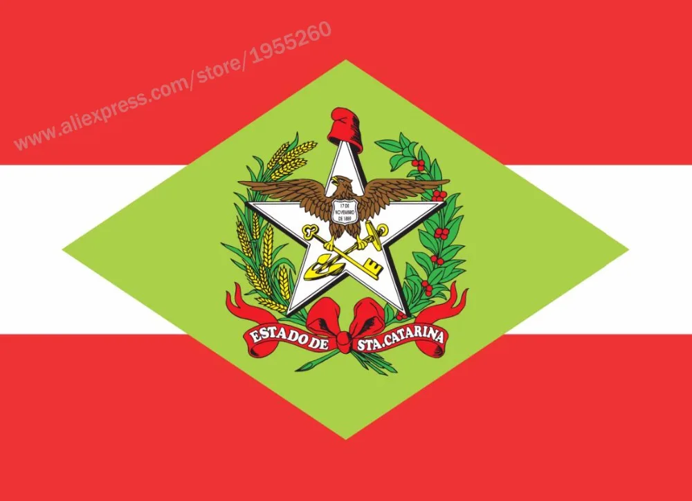 

Flag of Santa Catarina 3 x 5 FT 90 x 150 cm Brazil Brazilian State Flags Banners