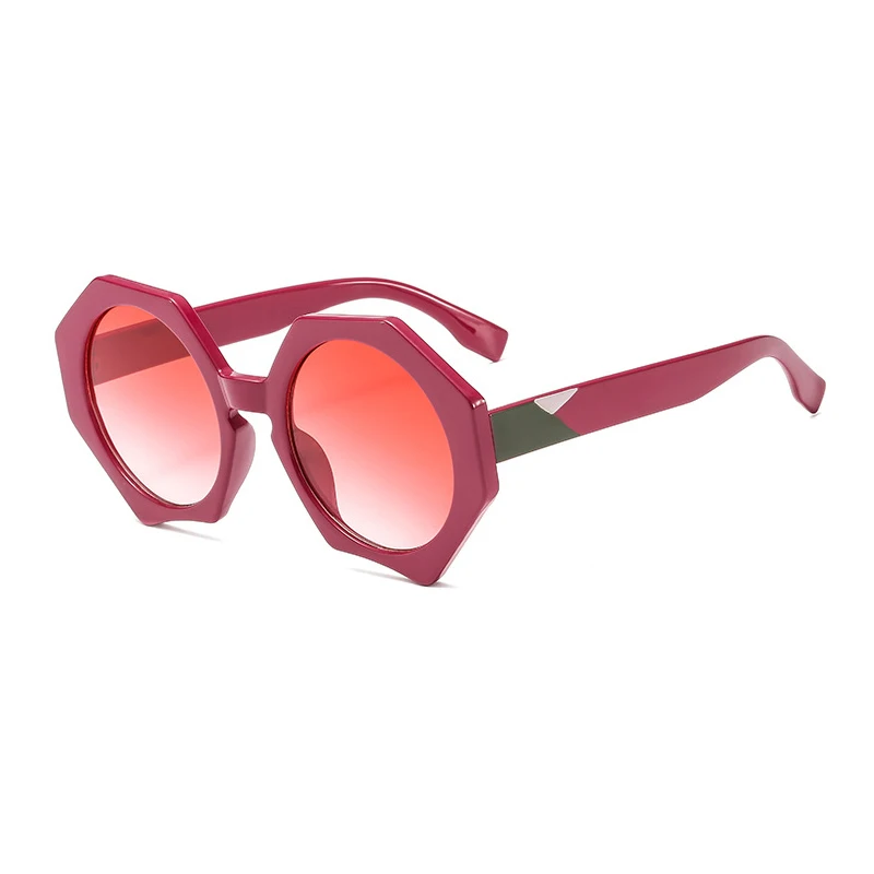 WOWSUN, новинка, квадратные солнцезащитные очки для женщин и мужчин, фирменный дизайн, круглые линзы, для вождения, солнцезащитные очки для женщин и мужчин, UV400, A712 - Цвет линз: C6-Purple-Red