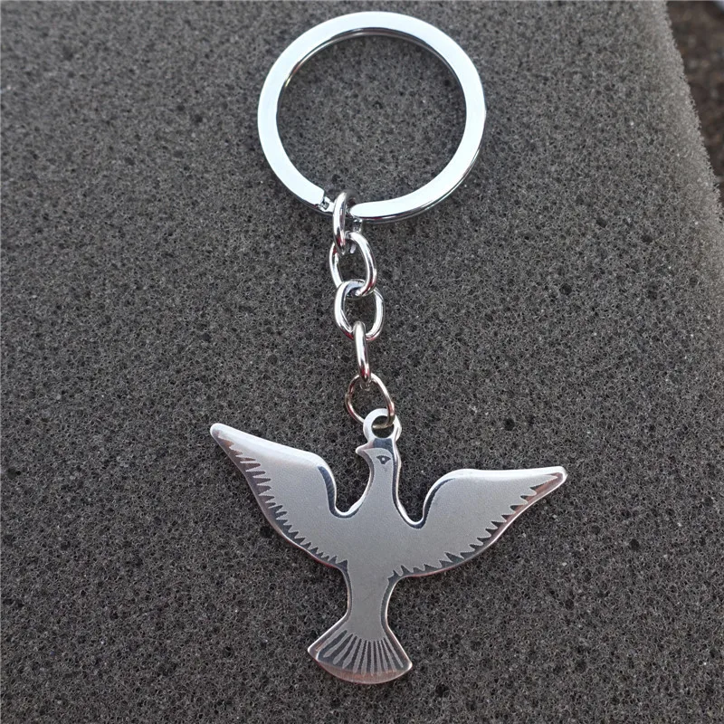 Брелок Dove Of Peace из нержавеющей стали брелки птица для женщин и мужчин ювелирные