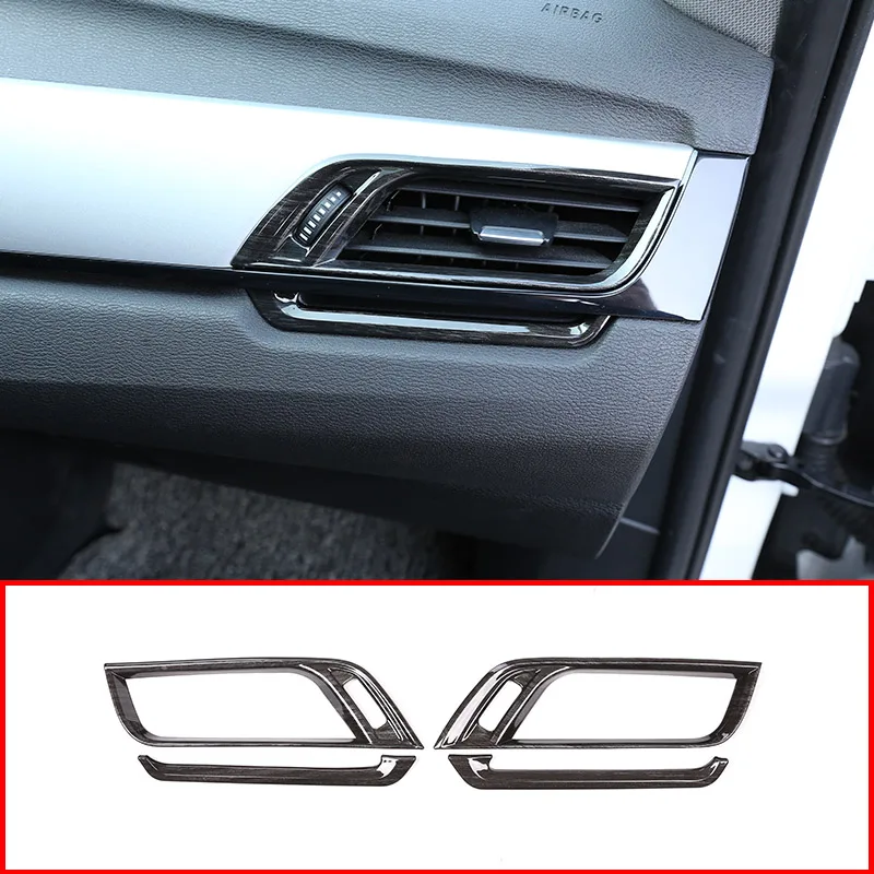 Us 19 32 8 Off Black Wood Grain Colour For Bmw X1 F48 2016 2019 For Bmw X2 F47 2018 Car Abs Plastic Side Air Conditioning Vent Cover Trim 4pcs In