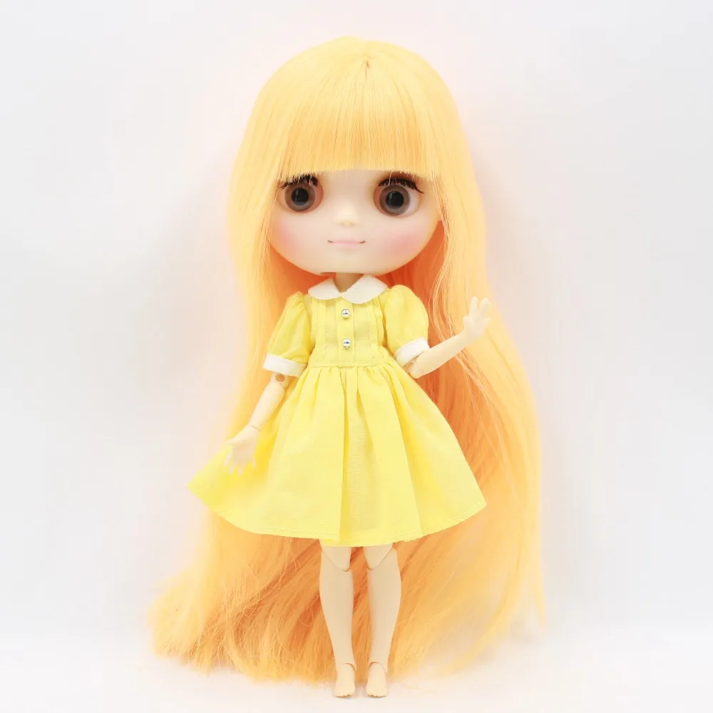 Middie Blythe Doll Smocked Cotton Dress with White Collar 2