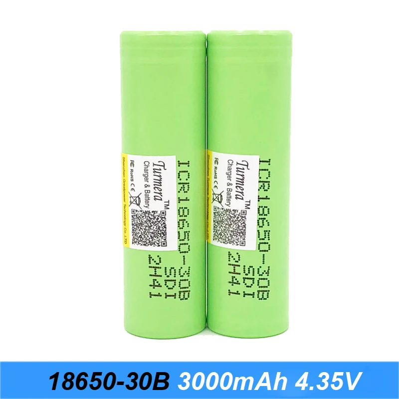 Фонарик 18650 батарея icr18650 30b 3000mah 3,7 V литий-ионный аккумулятор для зарядного устройства 18650 Turmera j10