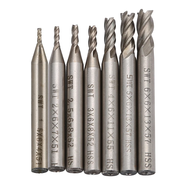 HSS-AL 4 Flute Straight End Mill Cutter CNC Router Bits 16 x 16 x 100mm
