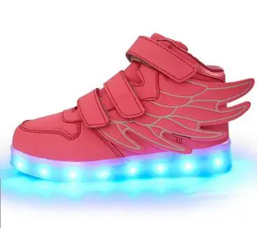 Led Schoenen/велосипедная корзина; chaussure lumineuse Enfant Garcon; повседневная обувь с подсветкой для мальчиков и девочек; Fille; детская обувь с подсветкой - Цвет: Pink