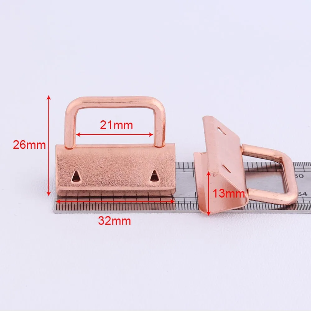 32mm rose gold 50 шт./лот 20/25/30/32 мм высокое качество брелок аппаратные средства пряжки для тканевая лента тесьма веревка аксессуары - Цвет: 32mm rose gold