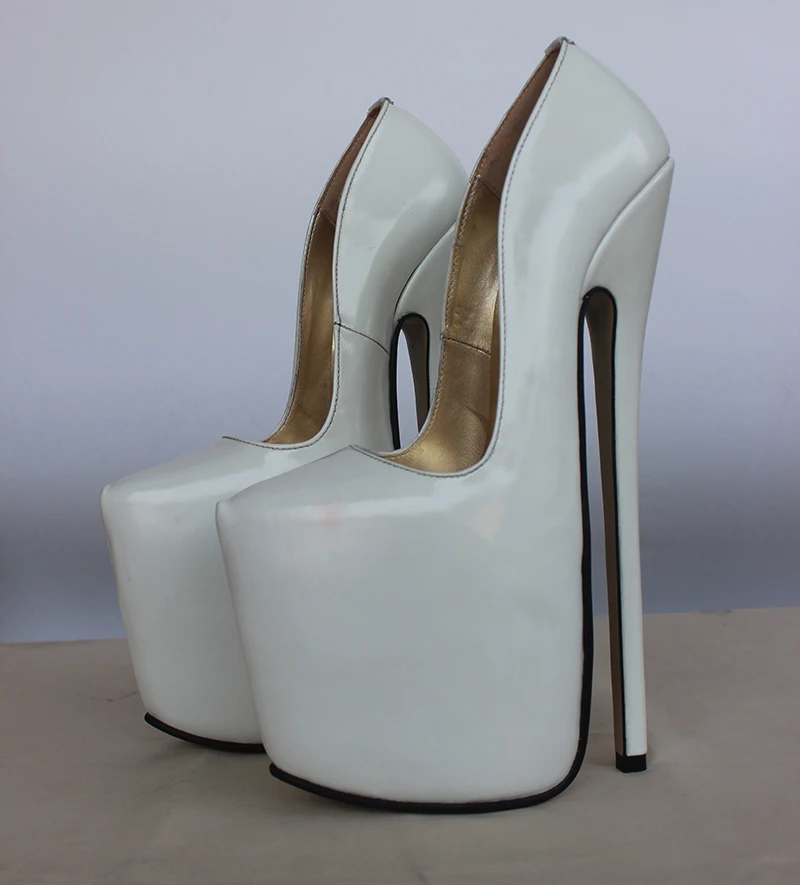 New Genuine Leather Pump Extreme High Heel 24cm High Heel 8cm Platform