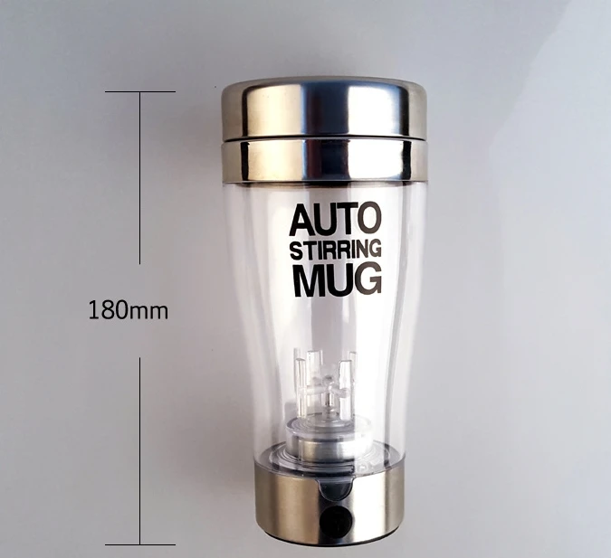 

New Lazy Auto Self Stirring Mug Auto Mixing Tea Coffee Cup Handgrip 350ml Office Button Pressing Caneca Cups