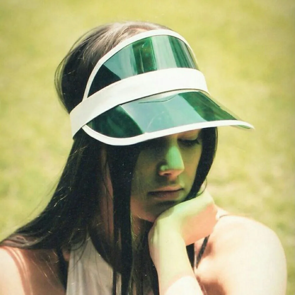Summer PVC Hat Sun Visor Party Casual Hat Clear Plastic Adult Sunscreen Cap~GQ