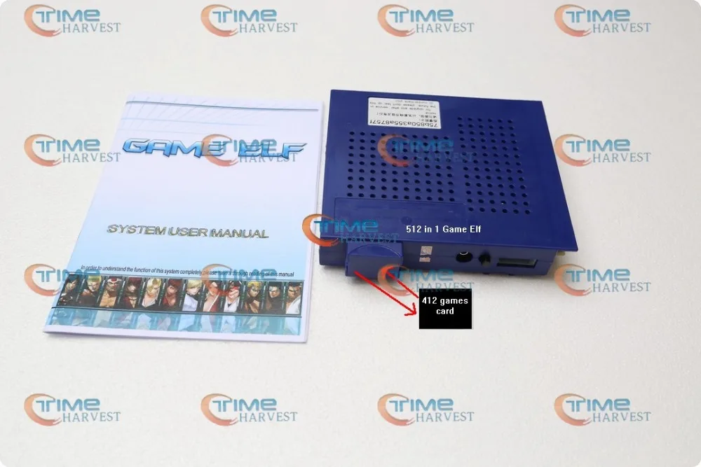 클래식 게임 GAME ELF 750 in 1 board, 412 게임 카드, CGA & LCD VGA 수평 및 수직 모니터 아케이드 게임기