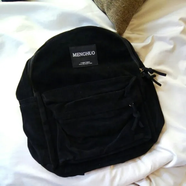 suede backpack preppy style school bag (2)