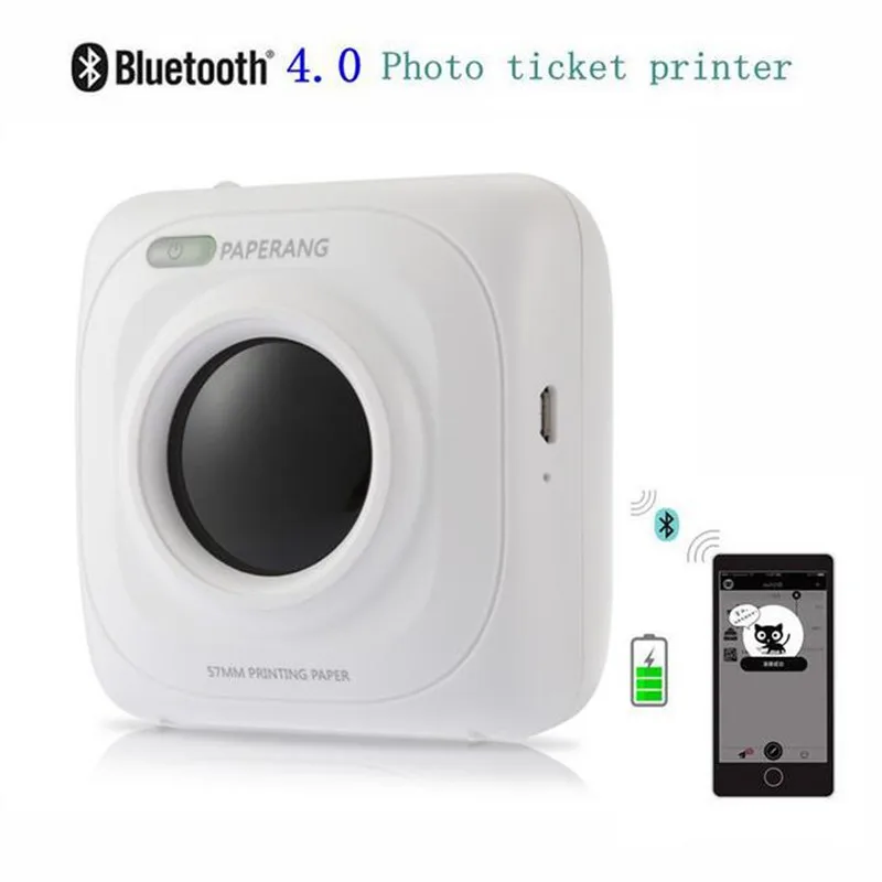 

Portable Bluetooth 4.0 Printer Thermal Photo Printer Phone Wireless Connection Printer 1000mAh Lithium-ion Batter