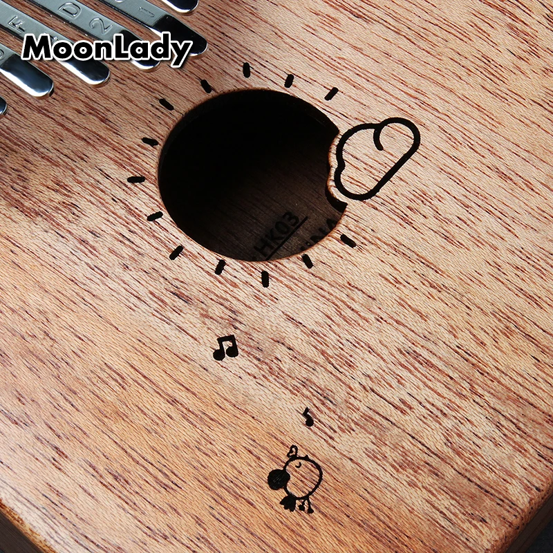 17 Keys EQ Kalimba Thumb Piano High-Quality Acacia Wood Body Thumb Piano Musical Instrument Kalimba Accessories with Audio input